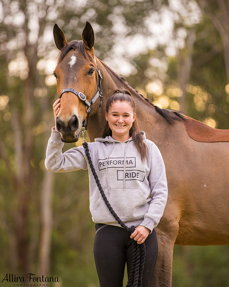 Sponsored rider Mackenzie with Vivajoy 