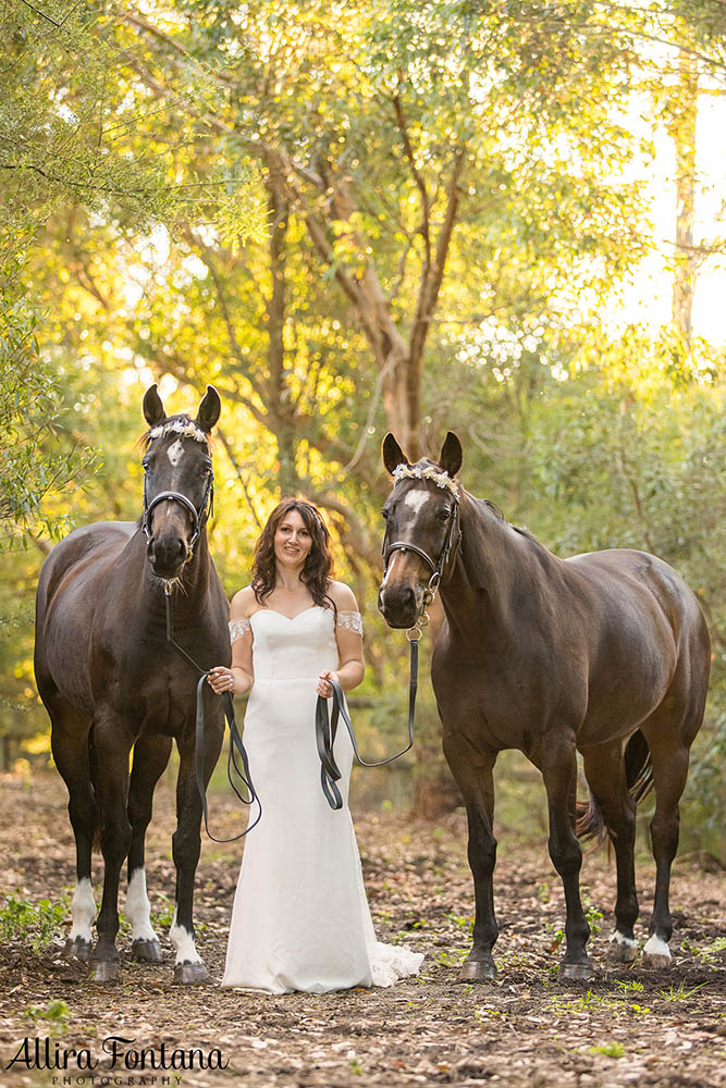 Victoria's wedding photo session at Galston Rural Spots Facility 