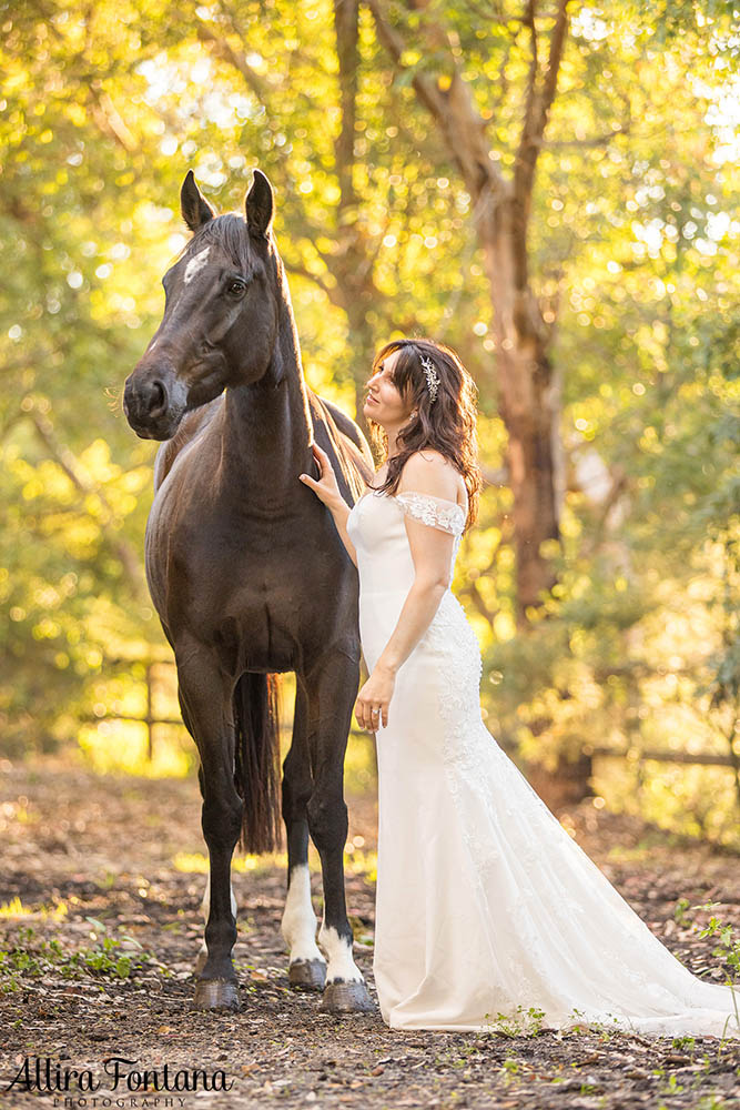 Victoria's wedding photo session at Galston Rural Spots Facility 