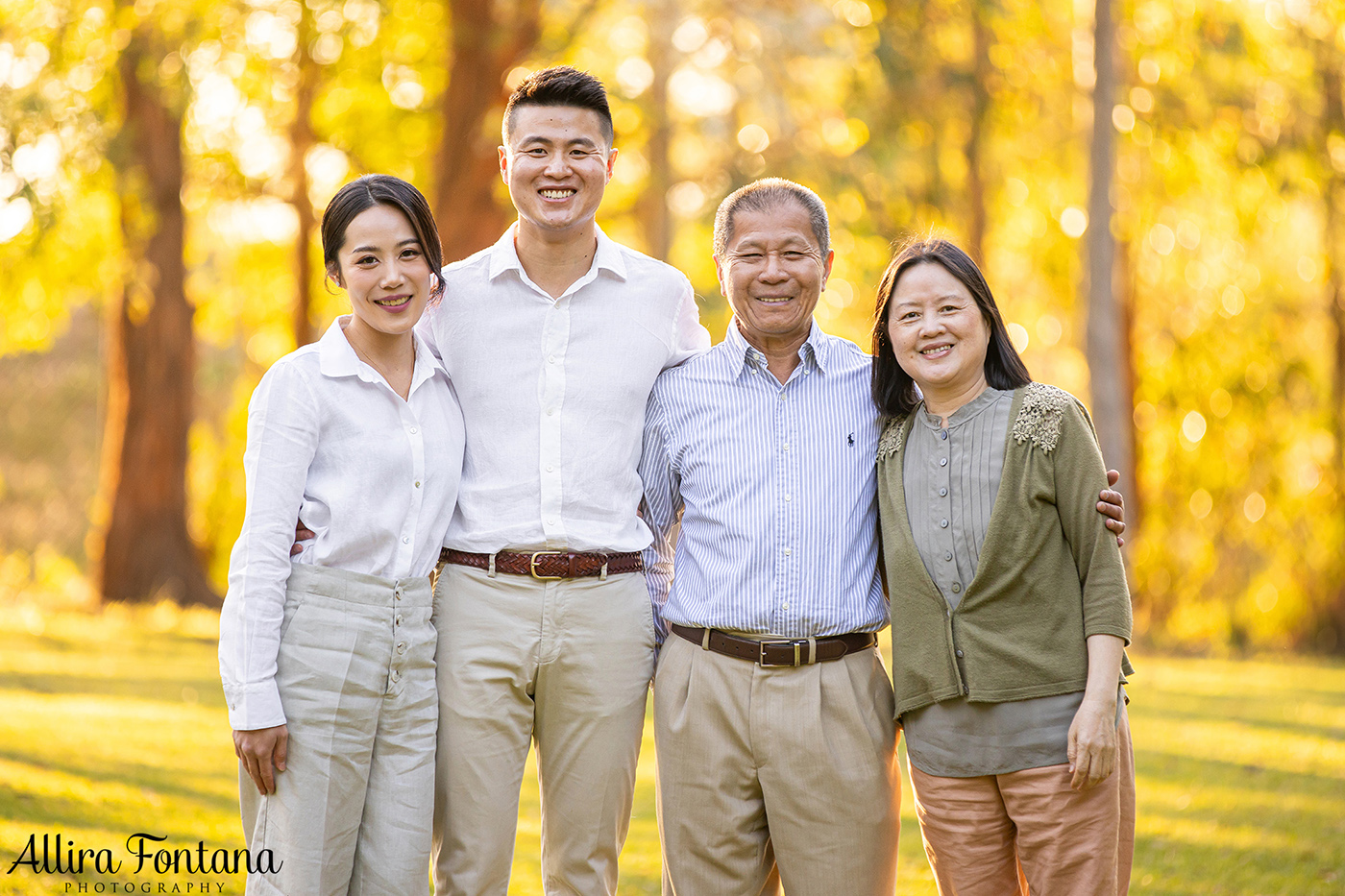The Liang family photo session at Fagan Park