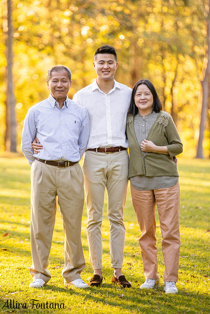 The Liang family photo session at Fagan Park