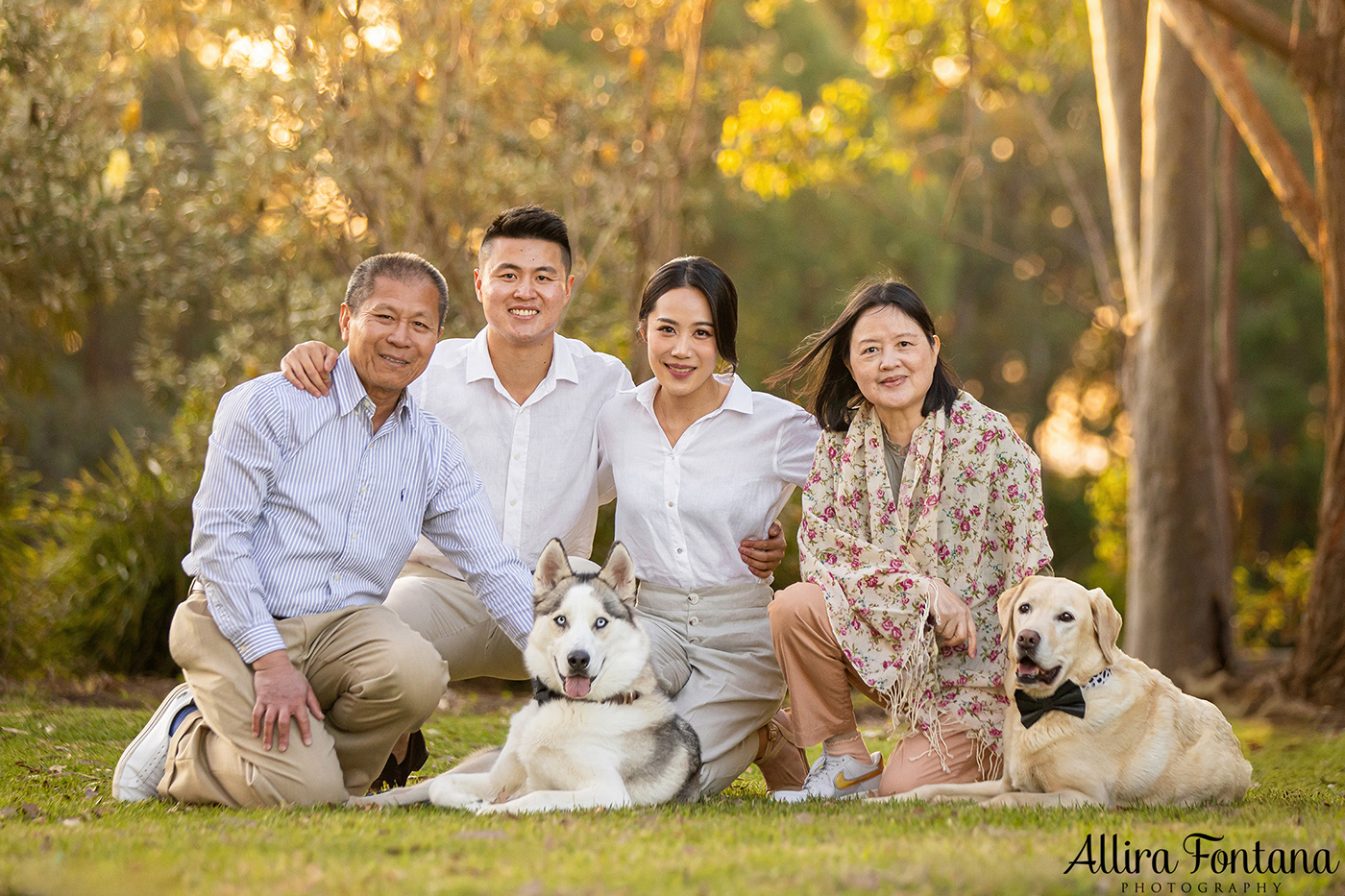 The Liang family photo session at Fagan Park