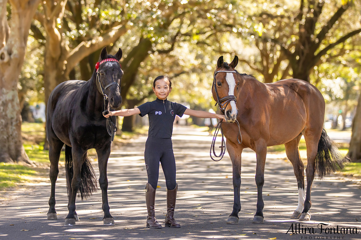 Pippa, Minnie and Georgie's photo session at Centennial Parklands Equestrian Centre